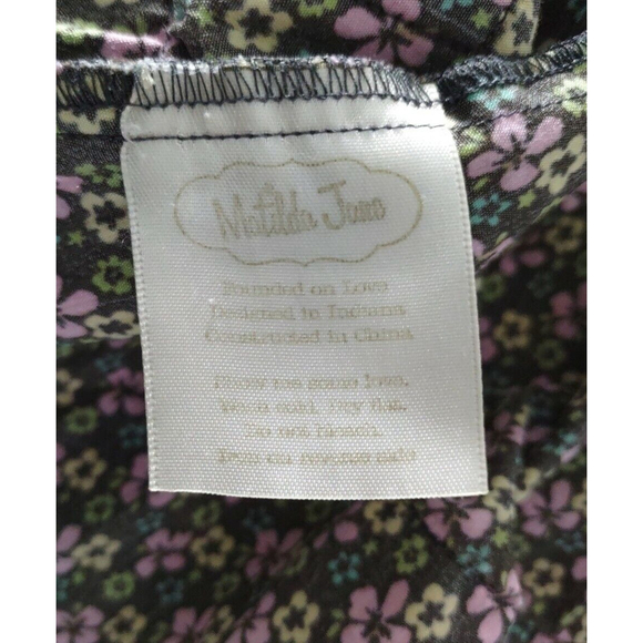 Matilda Jane Girls Allison Dress sz 4 House of Clouds floral Blue Buttons - Picture 6 of 7